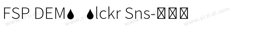 FSP DEMO   Blckr Sns字体转换